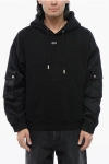 Off-white Hooded Sweatshirt Featuring Graphic Print In Black