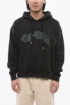 Off-white Brushed Cotton Skate-fit Bacchus Printed Hoodie
