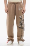 Off-white Brushed Cotton S.mathherw Printed Joggers