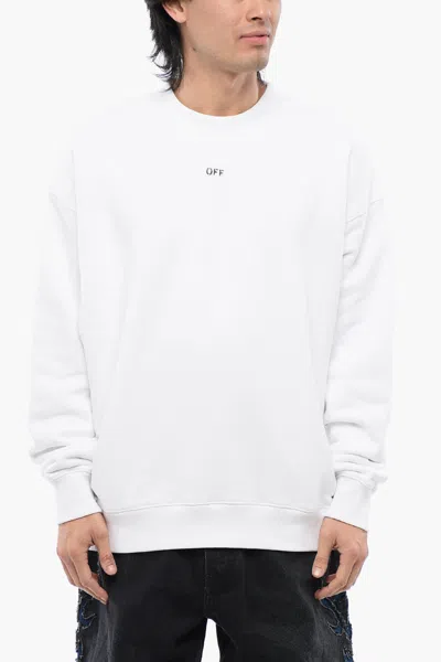 Off-white Skate Sweatshirt With Off Logo In White Black