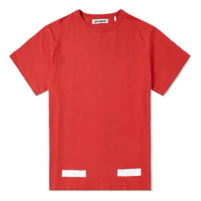 Off-white Brushed Diagonal S/s T-shirt In Red