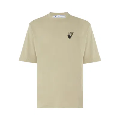 Pre-owned Off-white Bubble Arrow Short Sleeve Slim Tee 'abbey' In Tan