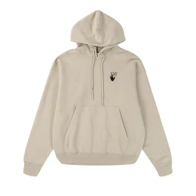 Pre-owned Off-white Bubble Arrow Skate Hoodie 'abbey Stone' In Cream