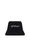 Off-white Man Hat Black Size Onesize Cotton In Black White