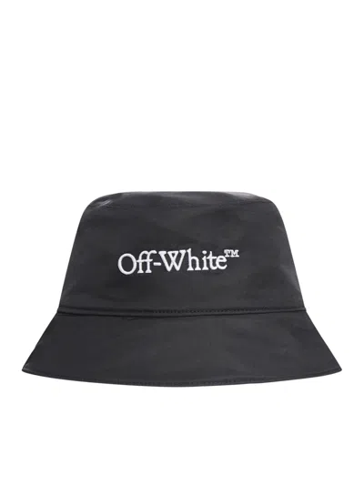 OFF-WHITE LOGO EMBROIDERED BUCKET HAT