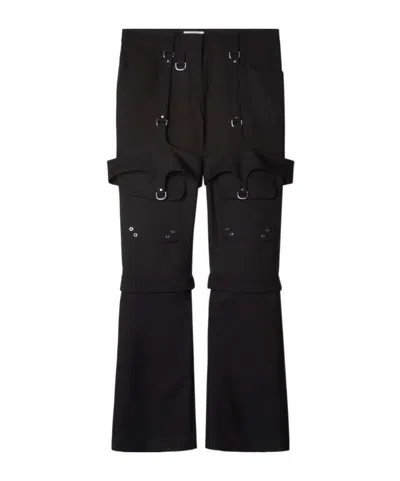 OFF-WHITE OFF-WHITE BUCKLE DETAILED WIDE LEG PANTS