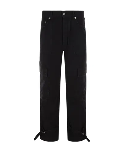 Off-white Buckle-detail Cargo Trousers In Black
