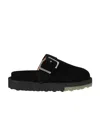 Off-white Sponge Buckle-embellished Slippers In Black