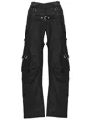 Off-white Cotton Cargo Trousers In Black