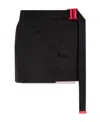 Off-white Black Polyester Mini Skirt In Black