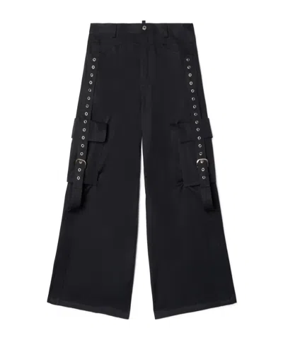 OFF-WHITE OFF-WHITE BUCKLED WIDE LEG CARGO TROUSERS
