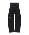 Off-white Cotton Cargo Trousers In Black