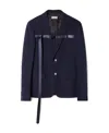 Off-white Buckled Single-breasted Blazer In Black