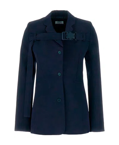 OFF-WHITE OFF-WHITE BELTED BUTTONED LONG-SLEEVED JACKET
