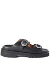 Off-white Bulk Arrow Leather Sandals In Black