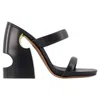 Off-white Tonal Meteor Block Leather Mules In Black