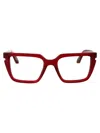 Off-white Burgundy Acetate Glasses In Red