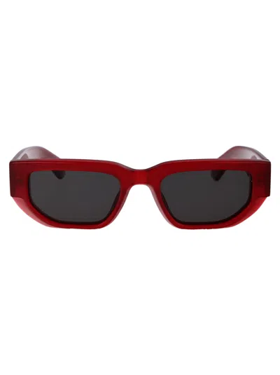 Off-white Burgundy Acetate  Sunglasses In Red