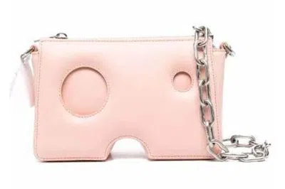 Pre-owned Off-white Burrow Leather Shoulder Bag Pink