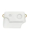 Off-white Burrow Leather Shoulder Bag In White