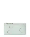 Off-white Burrow Zipped Leather Coin Purse In Gray