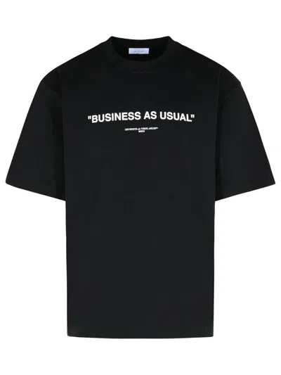 Off-white 'business Quote' Black Cotton T-shirt
