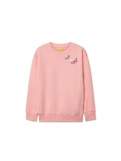 Off-white Kids' Butterfly Arrow Sweatshirt In Pink