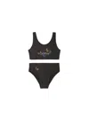 Off-white Kids Black Butterfly Bookish Bikini In Black