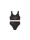 Off-white Kids Black Butterfly Bookish Bikini In Black