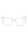 Shop Off-white Butterfly-frame Glasses In White