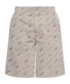 Off-white Logo-print Shorts In Brown