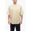 Off-white Button-down Wool Blend Shirt With Breast-pocket