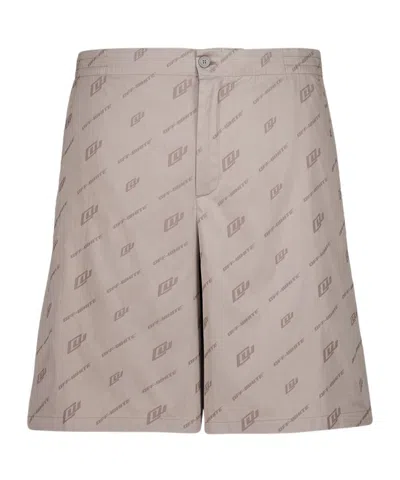 OFF-WHITE JACQUARD BOWLING SHORTS