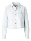 Off-white Button Stripes Jacket In Blue