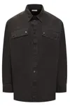 Off-white Button-up Casual Jacket With Structured Fit In Brown