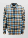 OFF-WHITE BUTTONED CHECK-PRINT SHIRT WITH LONG SLEEVES