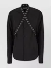 Off-white Popli Shirt With Eyelets Collar