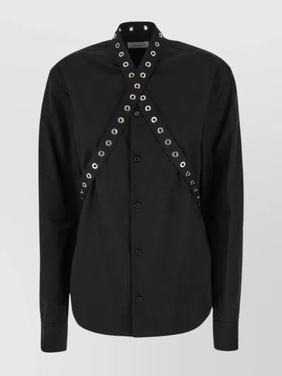 OFF-WHITE BUTTONED CUFFS COTTON SHIRT