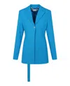 Off-white Woman Suit Jacket Azure Size 0 Polyester In Blue