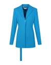 Off-white Woman Suit Jacket Azure Size 0 Polyester In Blue