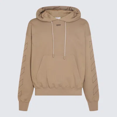 Off-white Camel Cotton Arrow Sweatshirt