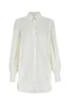 Off-white Off White Mini Shirt Dress In White