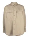 Off-white Off White Technical Drill Overshirt In Beige