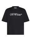 Off-white Oversized Black T-shirt With Contrasting Logo Print In Cotton Man In Black