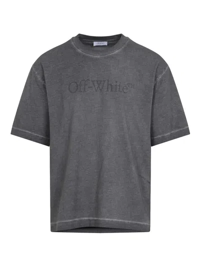 Off-white T-shirt With Logo In Gray