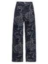 Off-white Camouflage Jacquard Straight-leg Jeans In Blue