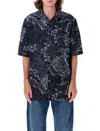 OFF-WHITE OFF-WHITE CAMO JACQUARD DENIM BOWLING SHIRT