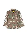 Off-white Logo-embroidered Camouflage-pattern Cotton Jacket In Multicolour