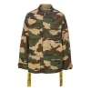 Off-white Camouflage Multiple Pockets Yellow Cargo Jacket Camouflage