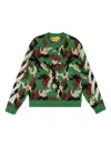 Off-white Virgin Wool Crew-neck Sweater In Green